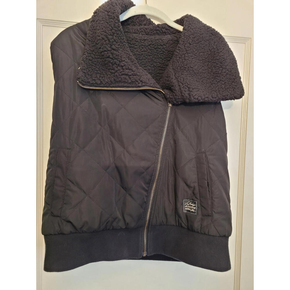 Harley Davidson Women's Reversible Sherpa Fleece Biker Vest - Black 97422-20VW S